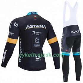 Cykeltøj Langærmet + Bib Cykelbukser 2020 Astana Pro Team N002